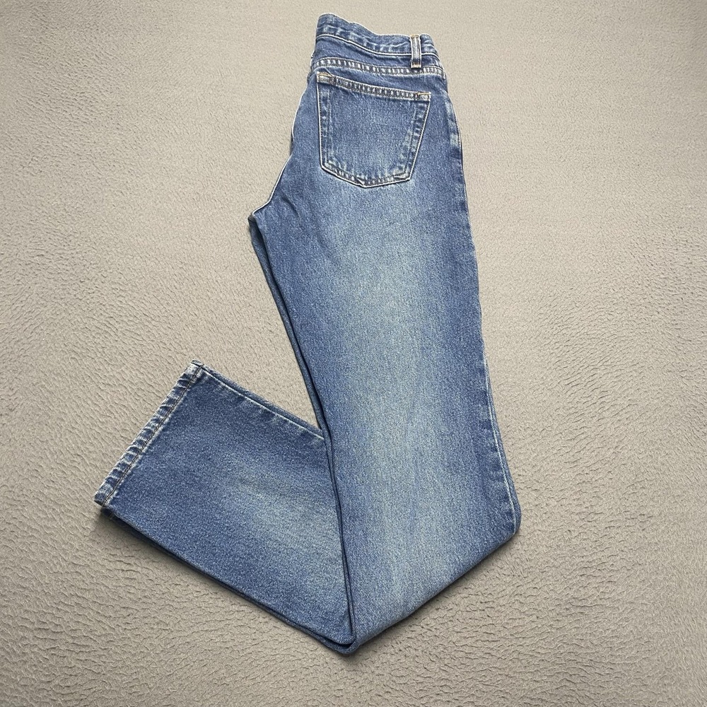 Gap Jeans Womens 6 Tall Blue Bootcut High Rise Distressed Medium Wash Denim